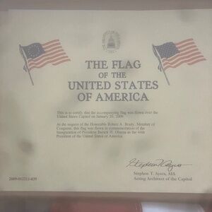 President Obama First Inauguration US Capitol Flag